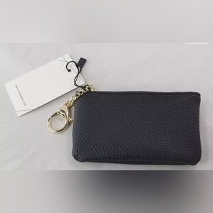 NWT Jules Kae Darla snake coin purse with keychain in Black.